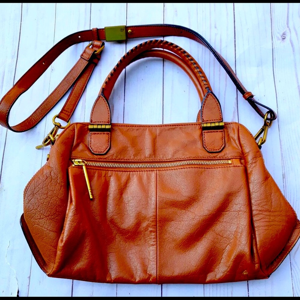 Slightly Used Elliot Lucca Brown Leather Bag